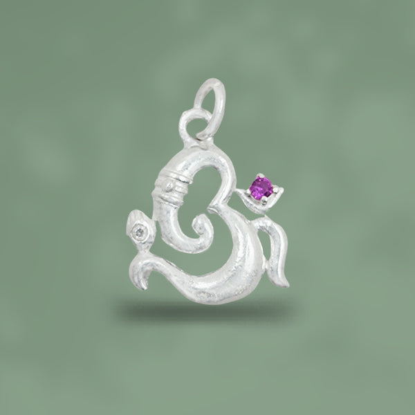 ఓం గణేష్ లాకెట్టు వెండి