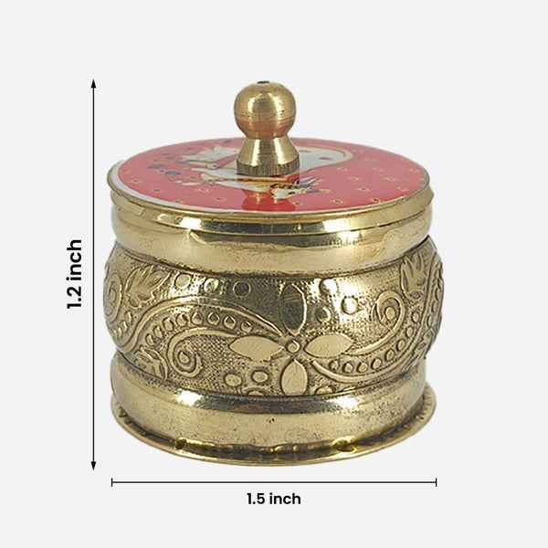 Brass Lakshmi Pooja Plate with Boxes