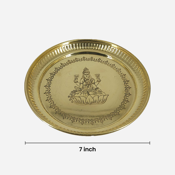 Brass Lakshmi Pooja Plate with Boxes