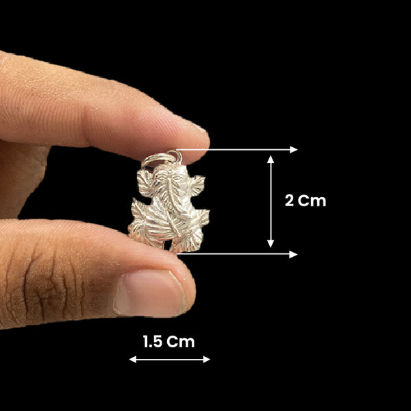 ఆకు గణేష్ లాకెట్టు వెండి