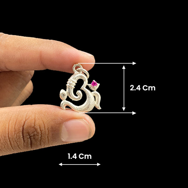 ఓం గణేష్ లాకెట్టు వెండి