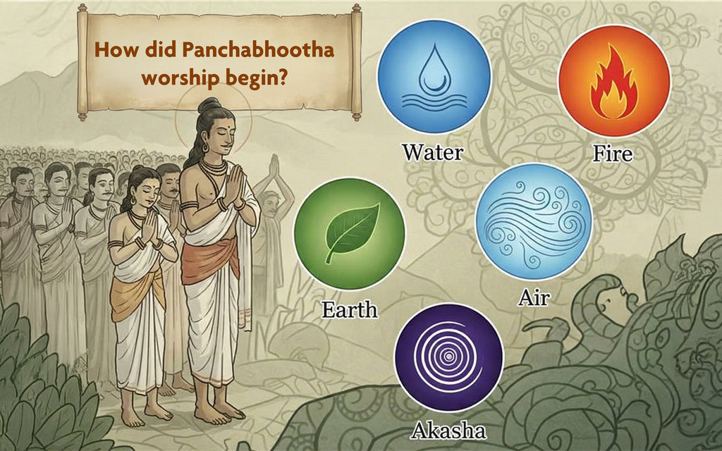 How Did Panchabootha Worship Begin and Continue Among the People?
