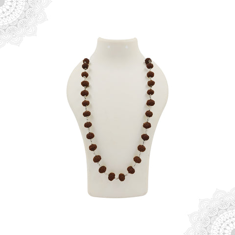 5 Face Rudraksha Silver Maala