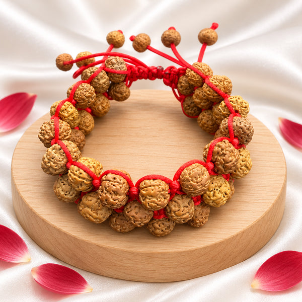 Five Face Rudraksha Band Bracelet