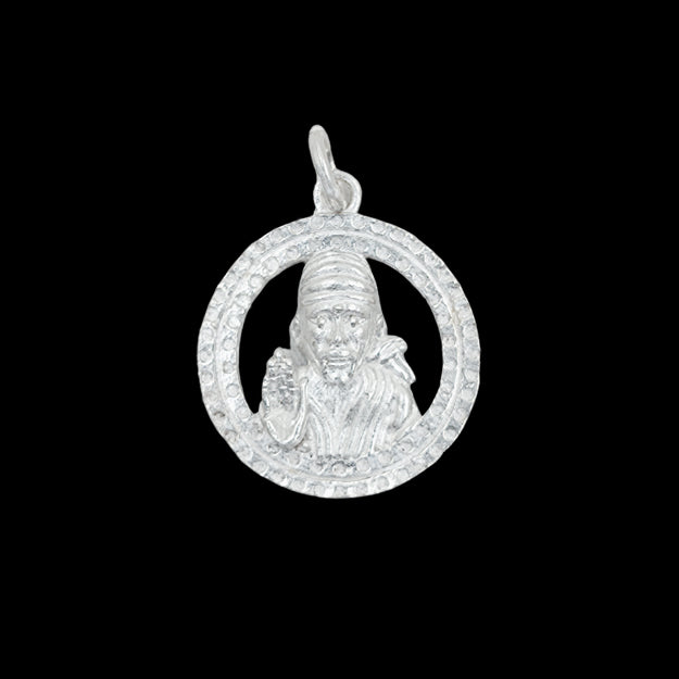 Saibaba Silver Pendant With Price Sai Baba Blessing Pendant 925 - Main Image