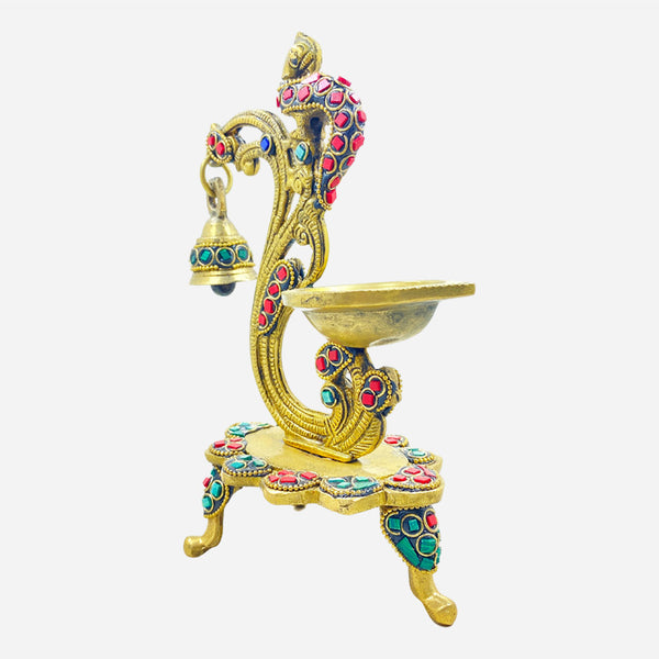 Brass Diya with Antique Design (Set of 2)