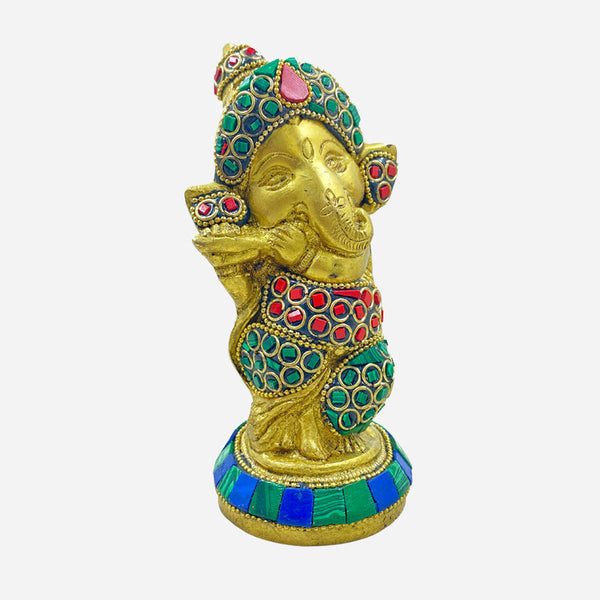 Brass Ganesha - The Divine Maestro