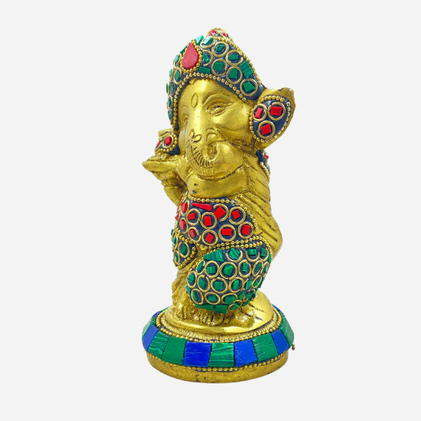 Brass Ganesha - The Divine Maestro