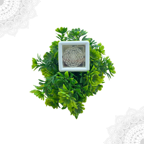 Sri Chakra Yantram in Silver (Pocket-sized)