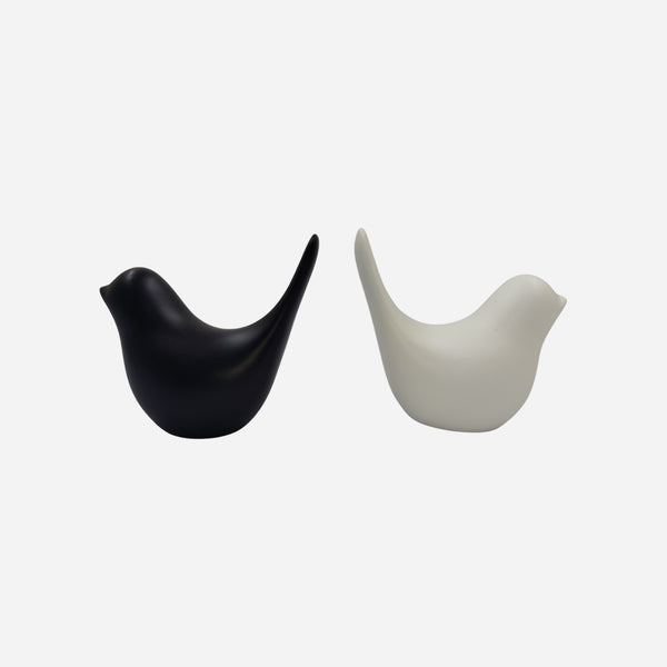 Black & White Bird Decor Set