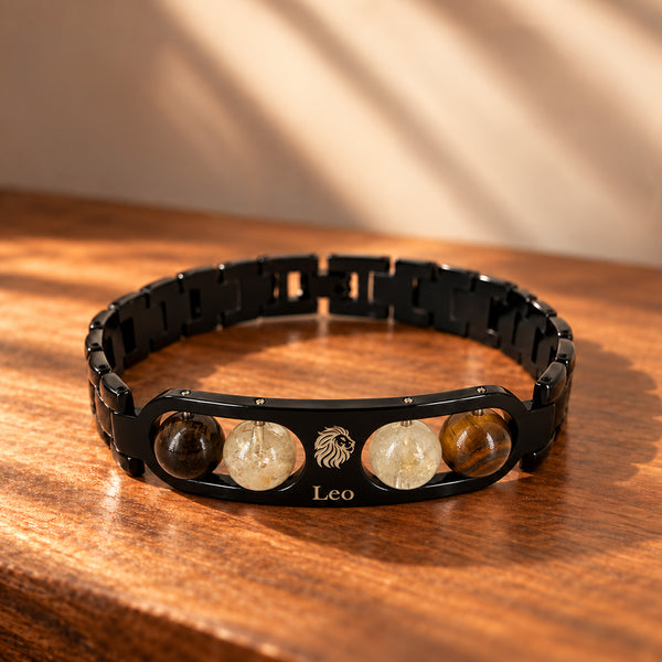 Metal Bracelet With Zodiac Stone