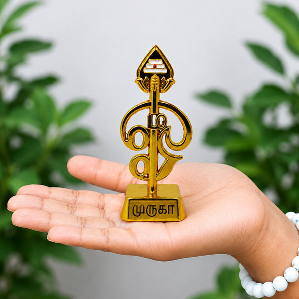 Om Murugan Vel Dashboard Stand in hand 