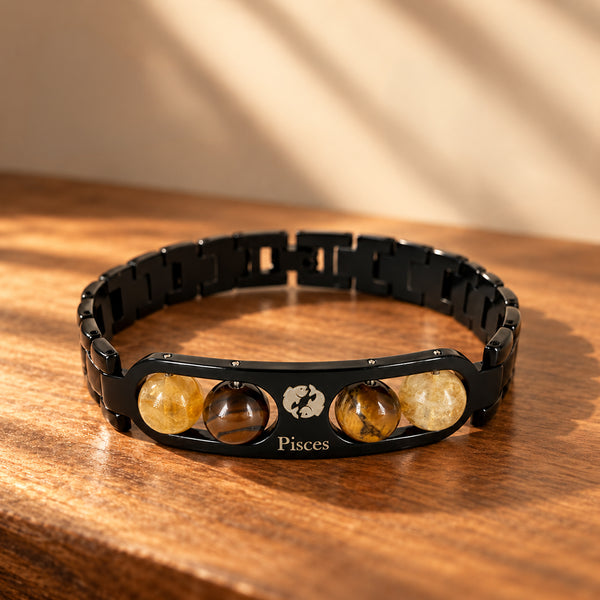 Metal Bracelet With Zodiac Stone