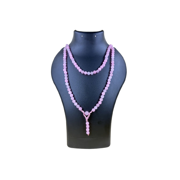 Rose Quartz Crystal Mala - Prayer Beads for Meditation, Love & Heart Chakra Healing