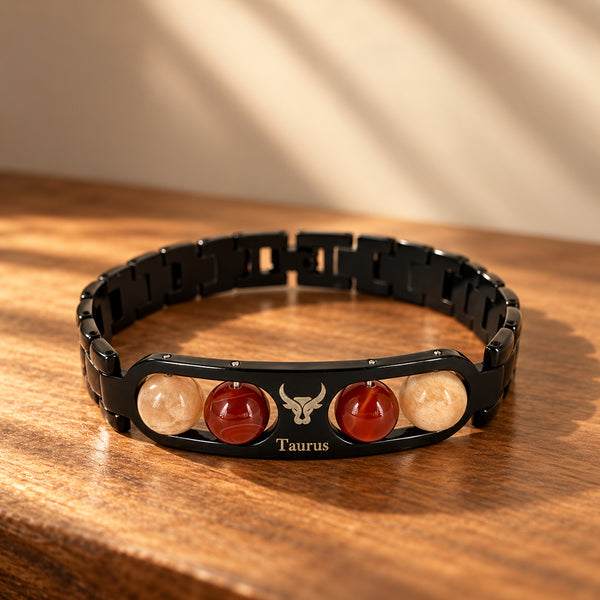 Metal Bracelet With Zodiac Stone