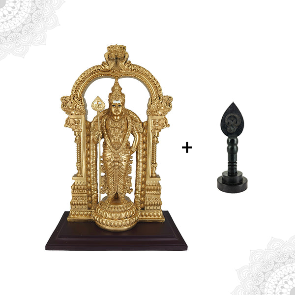 Thiruchendur Murugan Statue with Karungali Vel