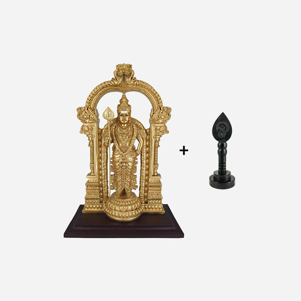 Thiruchendur Murugan Statue with Karungali Vel