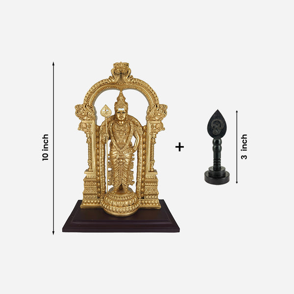 Thiruchendur Murugan Statue with Karungali Vel