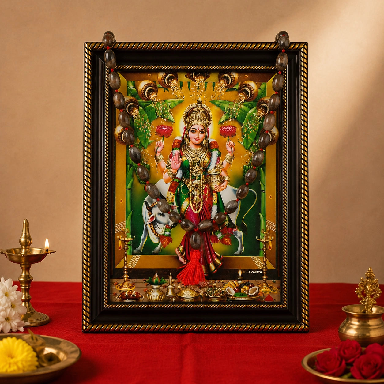 Vastu Grihalakshmi Frame with Lotus Bead Malai (54+1 beads) – Om ...