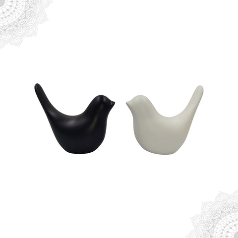 Black & White Bird Decor Set