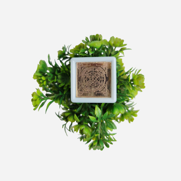 Square Pocket sized Sri Mahalakshmi Yantram with protective box