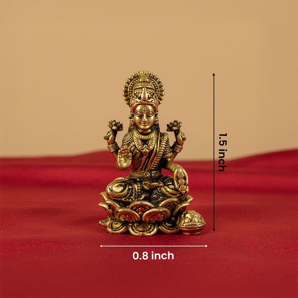 Brass Lakshmi Idol size dimension