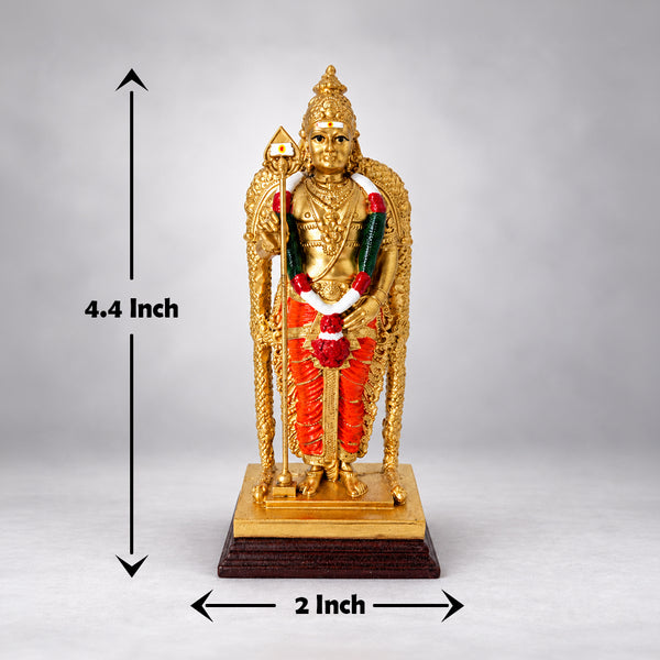 Malaysian Murugan statue size: 4.4 inch height and 2 inch width